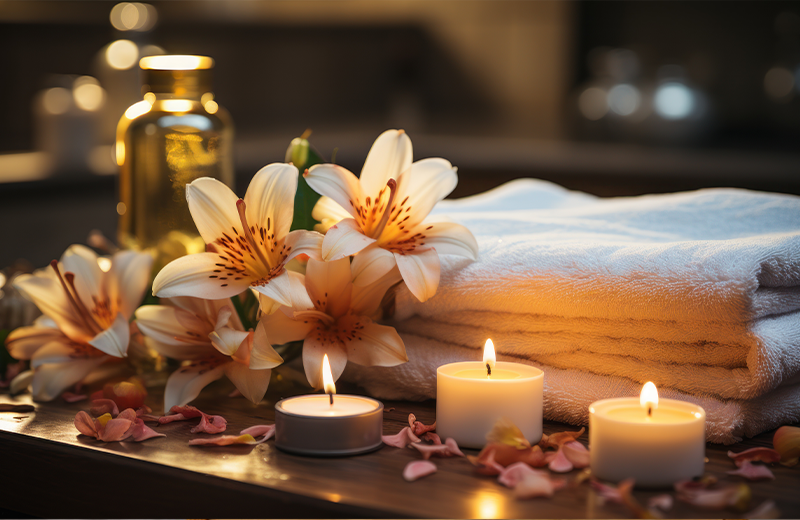 Lovely Skin and Beauty - Brisbane - A serene massage room prepared for a luxurious 5-hour therapy session, offering ultimate relaxation and rejuvenation.